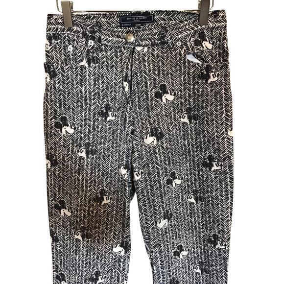 ERNEST LE GAMIN Paris Disney Collaboration Mickey Mouse Skinny Jeans Womens 4 - Picture 5 of 6